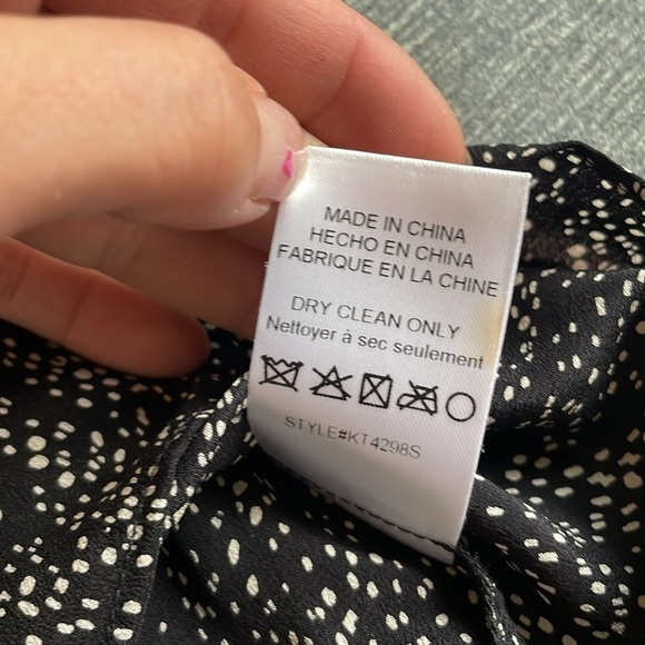 Greylin Black and White Asymmetrical Silk Tank Top - Picture 12 of 12